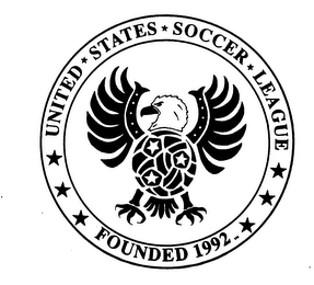 UNITED STATES SOCCER LEAGUE FOUNDED 1992 logo