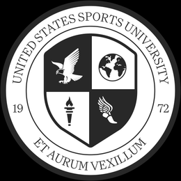 UNITED STATES SPORTS UNIVERSITY 1972 ET AURUM VEXILLUM logo