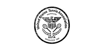 UNITED STATES TENNIS ASSOCIATION INCORPORATED USTA ORGANIZED 1881 logo