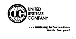 UNITED SYSTEMS COMPANY...MAKING INFORMATION WORK FOR YOU ] logo