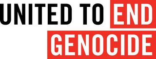 UNITED TO END GENOCIDE logo