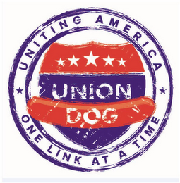 UNITING AMERICA ONE LINK AT A TIME UNION DOG logo