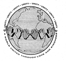 UNITY A WORLD UNITED THROUGH LOVE AND KINDNESS logo