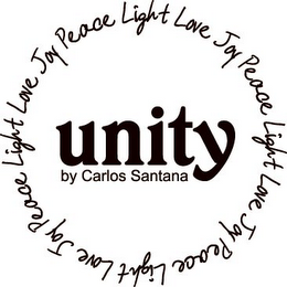 UNITY BY CARLOS SANTANA LIGHT LOVE JOY PEACE logo