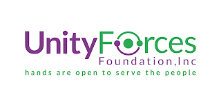 UNITY FORCES FOUNDATION, INC HANDS ARE OPEN TO SERVE THE PEOPLE logo