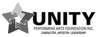 UNITY PERFORMING ARTS FOUNDATION INC. CHARACTER. ARTISTRY. LEADERSHIP. logo