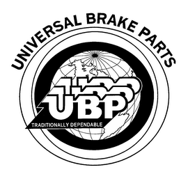 UNIVERSAL BRAKE PARTS UBP TRADITIONALLY DEPENDABLE logo