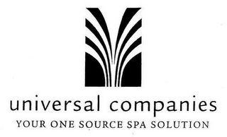 UNIVERSAL COMPANIES YOUR ONE SOURCE SPA SOLUTION logo
