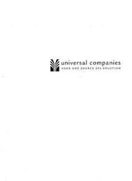 UNIVERSAL COMPANIES YOUR ONE SOURCE SPA SOLUTION logo