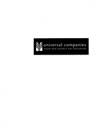 UNIVERSAL COMPANIES YOUR ONE SOURCE SPA SOLUTION logo