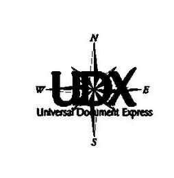 UNIVERSAL DOCUMENT EXPRESS UDX N S W E logo