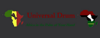 UNIVERSAL DRUM AFRICA IN THE PALM OF YOUR HAND logo