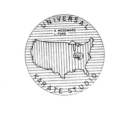 UNIVERSAL KARATE STUDIO A. WOODWARD L. FORD logo