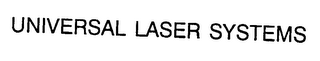UNIVERSAL LASER SYSTEMS logo