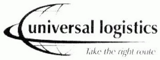 UNIVERSAL LOGISTICS TAKE THE RIGHT ROUTE logo