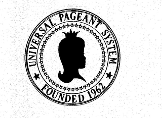 UNIVERSAL PAGEANT SYSTEM FOUNDED 1962 logo