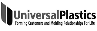 UNIVERSAL PLASTICS FORMING CUSTOMERS AND MOLDING RELATIONSHIPS FOR LIFE logo