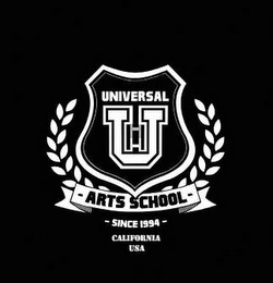 UNIVERSAL U - ARTS SCHOOL - - SINCE 1994 - CALIFORNIA USA logo