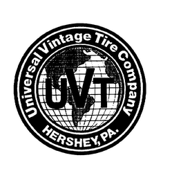 UNIVERSAL VINTAGE TIRE COMPANY HERSHEY, PA. UVT logo