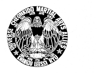 UNIVERSE CHEONKIDO MARTIAL ARTS ALLIES KWANGJU LEESSI RYU logo
