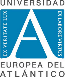 UNIVERSIDAD EX VERITATE LUX A EX LABOREVIRTUS EUROPEA DEL ATLÁNTICO logo