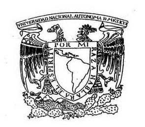 UNIVERSIDAD NACIONAL AUTONOMA DE MEXICO POR MI RAZA HABLARA EL ESPIRITU logo