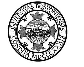 UNIVERSITAS BOSTONIENSIS CONDITA MDCCCXXXIX logo