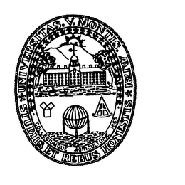 UNIVERSITAS. V. MONTIS. AD 1791 STUDIISET REBUS HONESTIS COLLEGIUMQUE AGRICULTURE 1865 logo