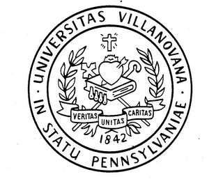 UNIVERSITAS VILLANOVANA IN STATU PENNSYLVANIAE VERITAS UNITAS CARITAS 1842 logo