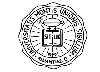UNIVERSITATIS MONTIS UNIONIS SIGILLUM ALLIANTIAE, O. SIT LUX 1846 logo