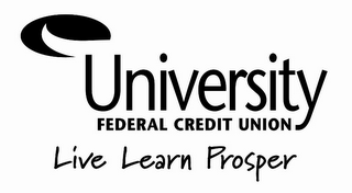 UNIVERSITY FEDERAL CREDIT UNION LIVE LEARN PROSPER logo