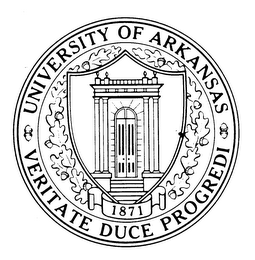 UNIVERSITY OF ARKANSAS VERITATE DUCE PROGREDI 1871 logo