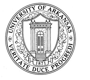 UNIVERSITY OF ARKANSAS VERITATE DUCE PROGREDI 1871 logo