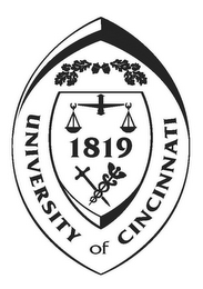 UNIVERSITY OF CINCINNATI 1819 logo