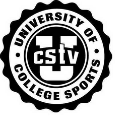 UNIVERSITY OF COLLEGE SPORTS CSTV U logo
