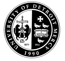 UNIVERSITY OF DETROIT MERCY 1990 logo