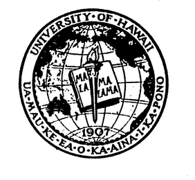 UNIVERSITY OF HAWAII UA MAU KE EA O KA AINA I KA PONO MALAMALAMA logo
