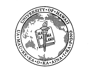 UNIVERSITY OF HAWAII UA MAU KE EA O KA AINA I KA PONO MA LA MA LAMA logo