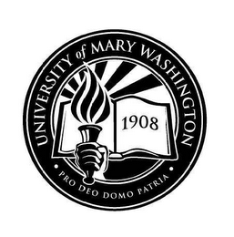 UNIVERSITY OF MARY WASHINGTON 1908 PRO DEO DOMO PATRIA logo