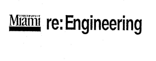UNIVERSITY OF MIAMI RE:ENGINEERING logo