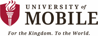 UNIVERSITY OF MOBILE FOR THE KINGDOM. TO THE WORLD. logo