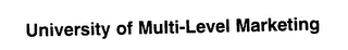 UNIVERSITY OF MULTI-LEVEL MARKETING logo