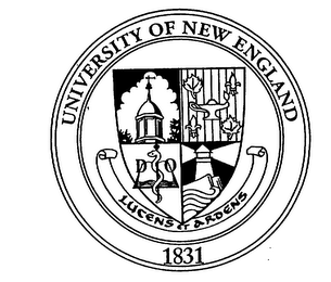 UNIVERSITY OF NEW ENGLAND LUCENS ET ARDENS 1831 logo