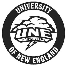 UNIVERSITY OF NEW ENGLAND UNE NOR'EASTERS logo