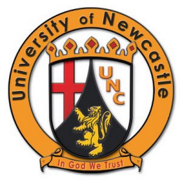 UNIVERSITY OF NEWCASTLE UNC IN GOD WE TRUST logo