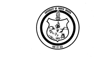 UNIVERSITY OF NORTH DAKOTA 1883 LUX ET LEX logo