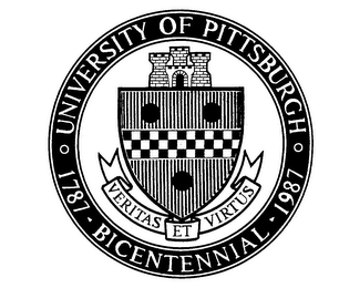 UNIVERSITY OF PITTSBURGH 1787 - BICENTENNIAL - 1987 VERITAS ET VIRTUS logo