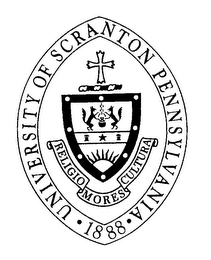 UNIVERSITY OF SCRANTON PENNSYLVANIA 1888 RELIGIO MORES CULTURA logo