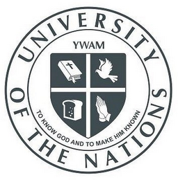 UNIVERSITY OF THE NATIONS YWAM TO KNOW GOD AND TO MAKE HIM KNOWN logo