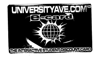 UNIVERSITYAVE.COM E-CARD THE INTERACTIVE STUDENT DISCOUNT CARD logo